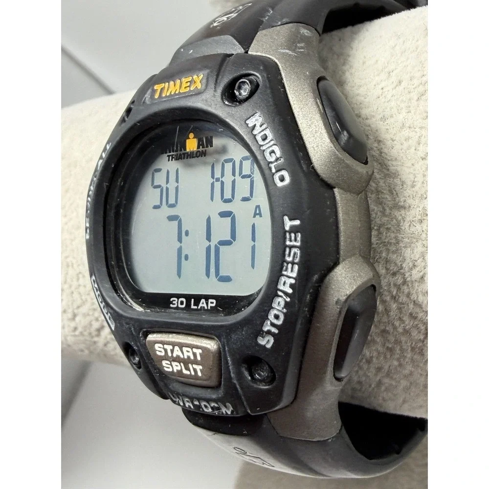 Timex 170 Mens Watch New Battery‎ W6 2012 Black 38MM 8.25